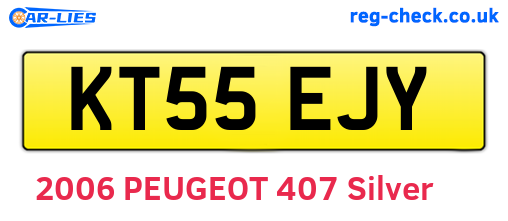 KT55EJY are the vehicle registration plates.
