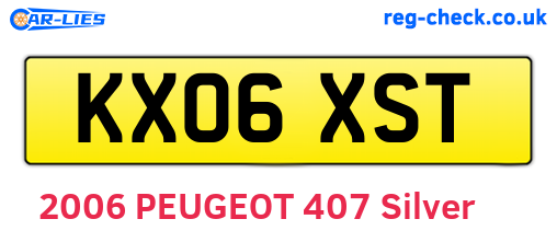 KX06XST are the vehicle registration plates.
