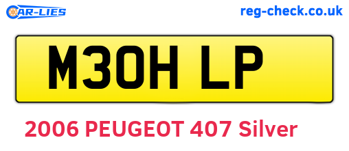 M30HLP are the vehicle registration plates.