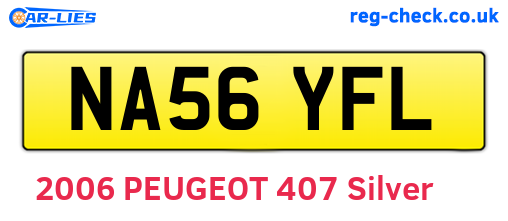 NA56YFL are the vehicle registration plates.