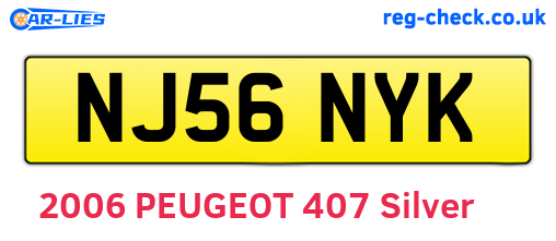 NJ56NYK are the vehicle registration plates.
