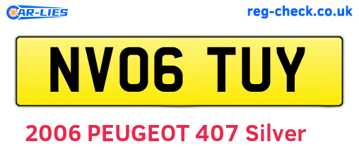 NV06TUY are the vehicle registration plates.