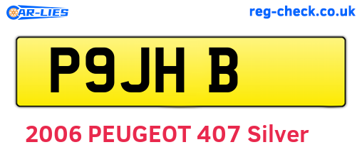 P9JHB are the vehicle registration plates.