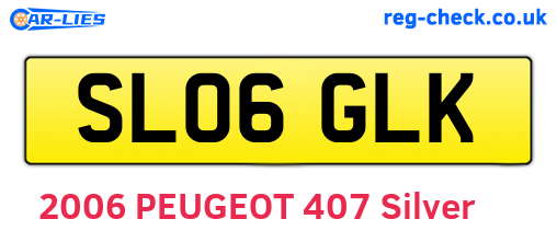 SL06GLK are the vehicle registration plates.