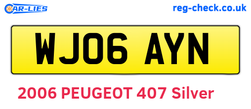 WJ06AYN are the vehicle registration plates.