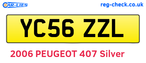 YC56ZZL are the vehicle registration plates.
