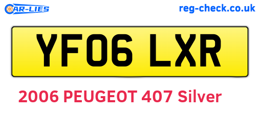 YF06LXR are the vehicle registration plates.