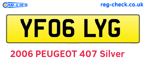 YF06LYG are the vehicle registration plates.