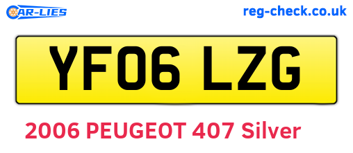YF06LZG are the vehicle registration plates.