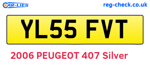 YL55FVT are the vehicle registration plates.