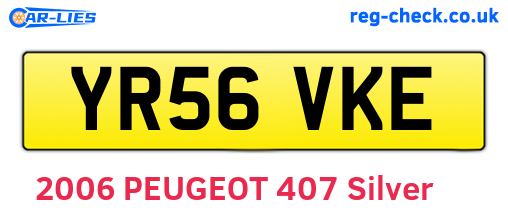 YR56VKE are the vehicle registration plates.