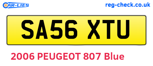 SA56XTU are the vehicle registration plates.