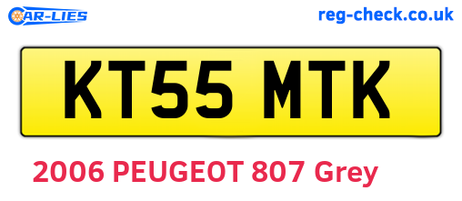 KT55MTK are the vehicle registration plates.