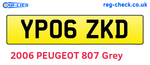 YP06ZKD are the vehicle registration plates.