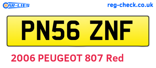 PN56ZNF are the vehicle registration plates.