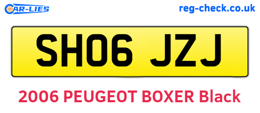 SH06JZJ are the vehicle registration plates.