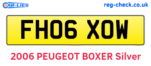 FH06XOW are the vehicle registration plates.