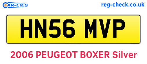 HN56MVP are the vehicle registration plates.