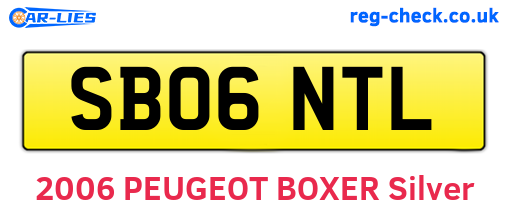 SB06NTL are the vehicle registration plates.