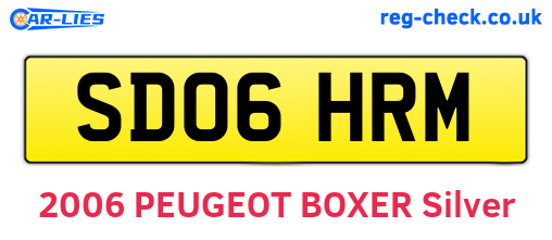 SD06HRM are the vehicle registration plates.