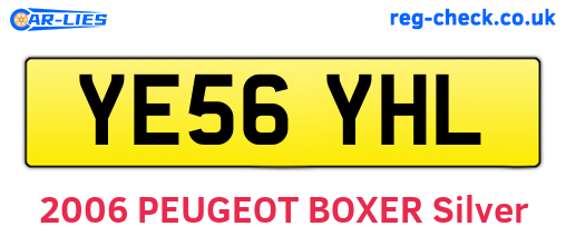 YE56YHL are the vehicle registration plates.