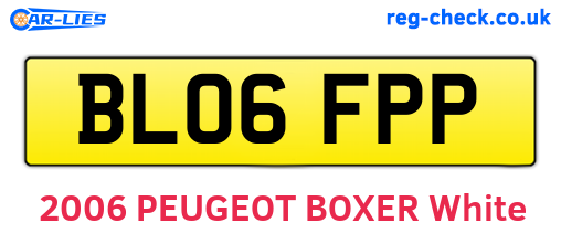 BL06FPP are the vehicle registration plates.
