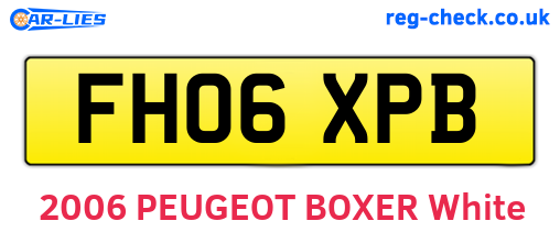 FH06XPB are the vehicle registration plates.