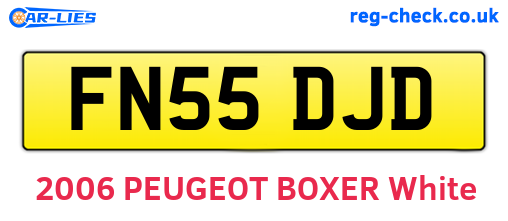 FN55DJD are the vehicle registration plates.