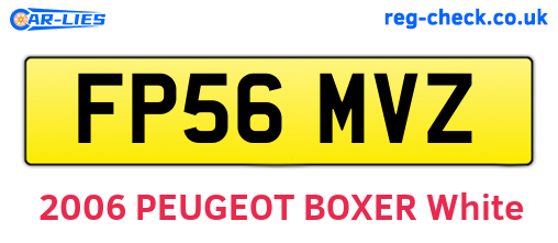 FP56MVZ are the vehicle registration plates.