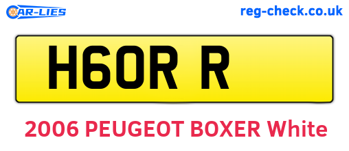 H6ORR are the vehicle registration plates.