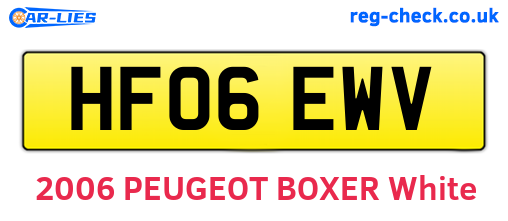 HF06EWV are the vehicle registration plates.