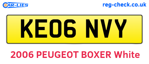 KE06NVY are the vehicle registration plates.