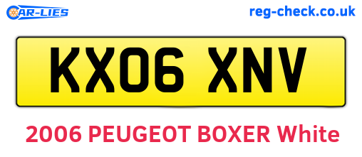 KX06XNV are the vehicle registration plates.
