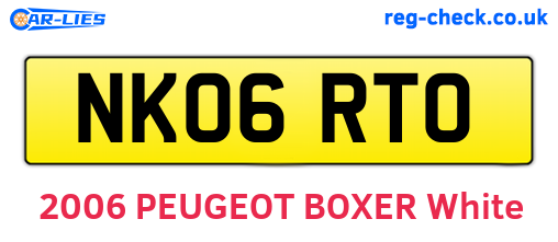 NK06RTO are the vehicle registration plates.