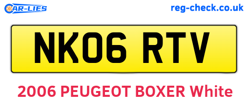 NK06RTV are the vehicle registration plates.