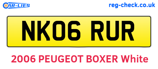 NK06RUR are the vehicle registration plates.