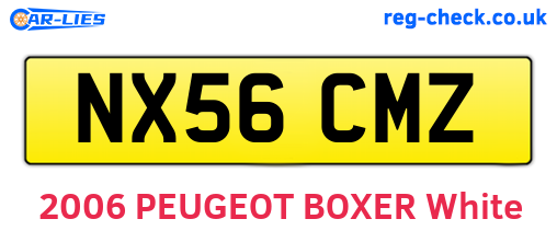 NX56CMZ are the vehicle registration plates.