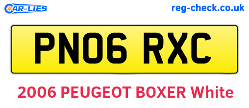 PN06RXC are the vehicle registration plates.