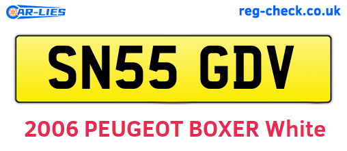 SN55GDV are the vehicle registration plates.