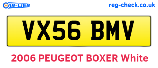 VX56BMV are the vehicle registration plates.