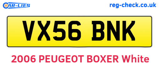VX56BNK are the vehicle registration plates.