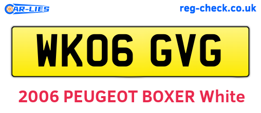 WK06GVG are the vehicle registration plates.
