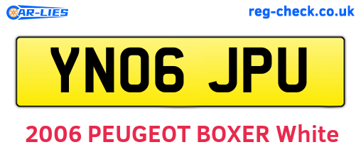 YN06JPU are the vehicle registration plates.