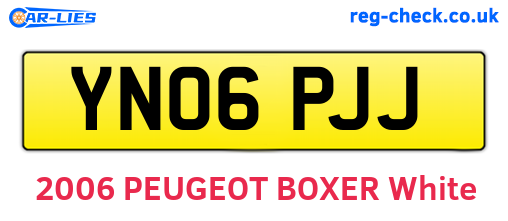 YN06PJJ are the vehicle registration plates.