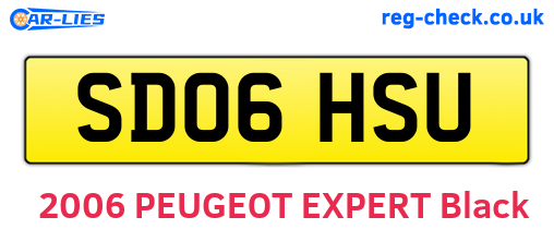 SD06HSU are the vehicle registration plates.