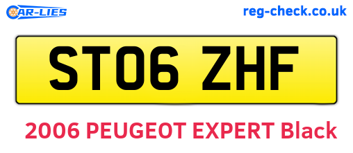 ST06ZHF are the vehicle registration plates.