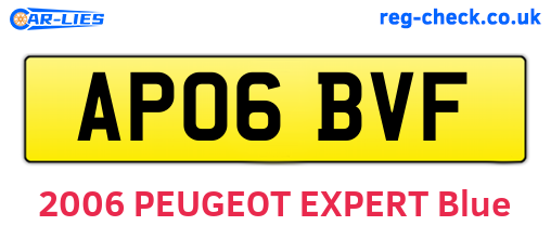 AP06BVF are the vehicle registration plates.