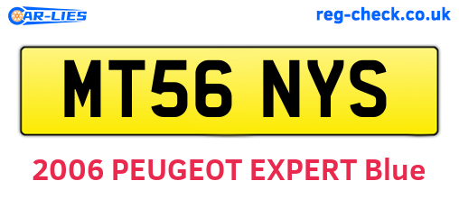 MT56NYS are the vehicle registration plates.