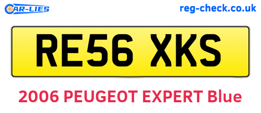 RE56XKS are the vehicle registration plates.