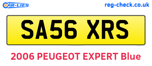 SA56XRS are the vehicle registration plates.